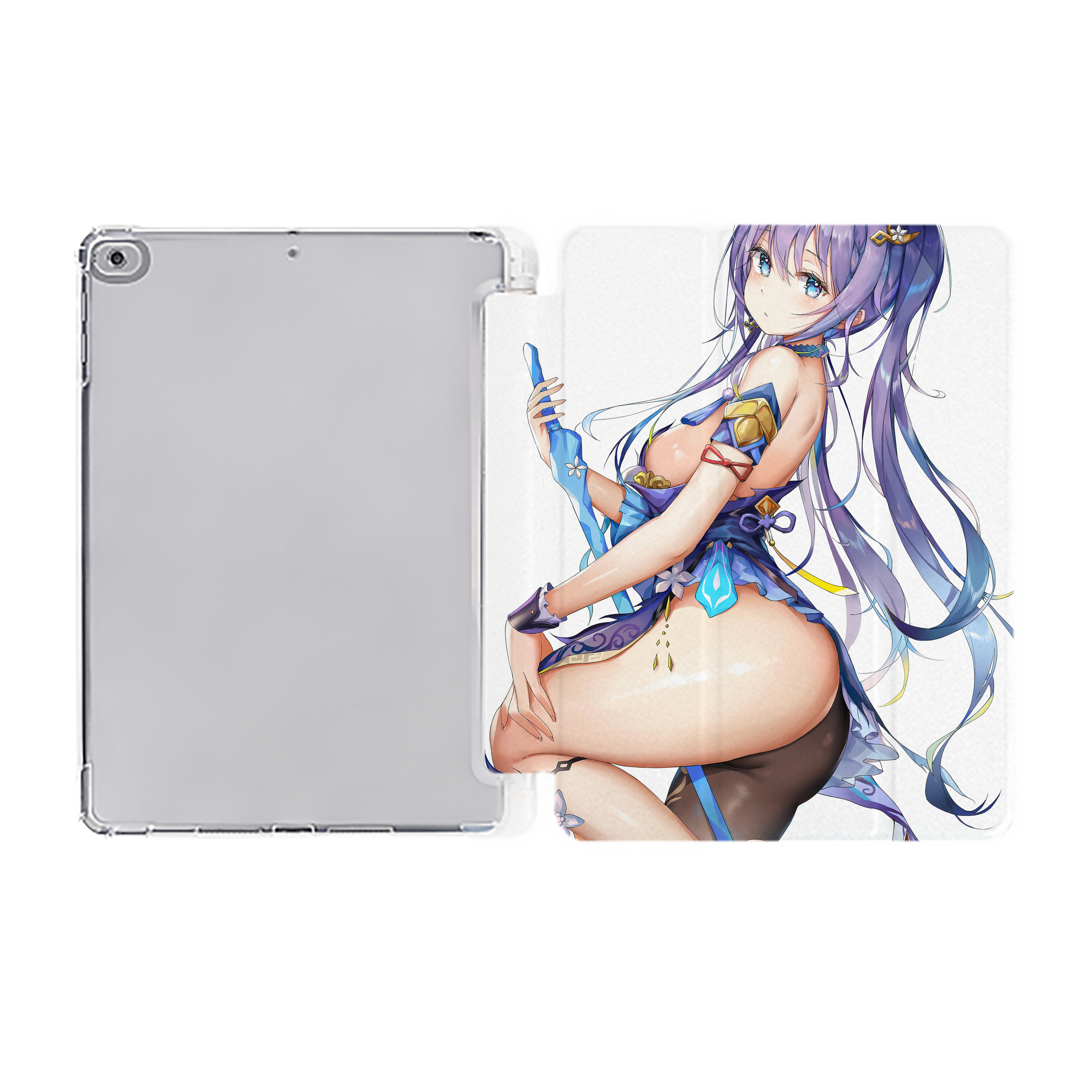 げんし神 genshin IPad ケース ペン収納付き 三つ折りスタンド PUレザー×シリコン 対応機種9.5/10.5/10.9インチ